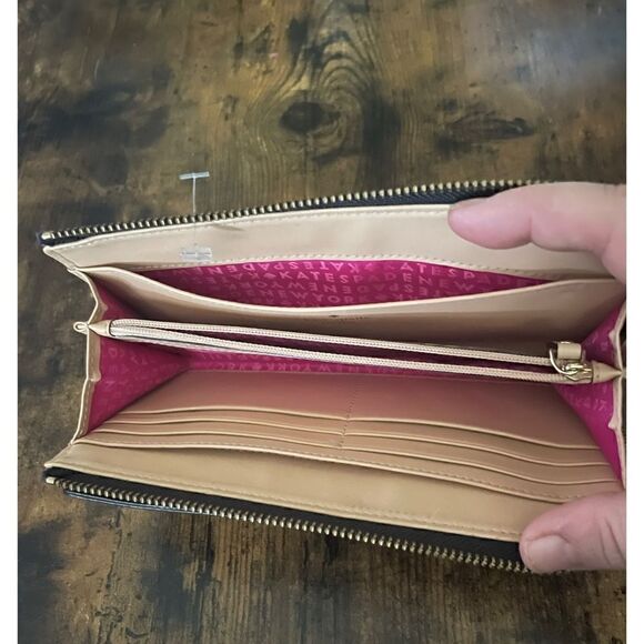 Kate Spade Grand Street Layton Bgnvillea purse Wallet Leather Black NWOT - Picture 3 of 5